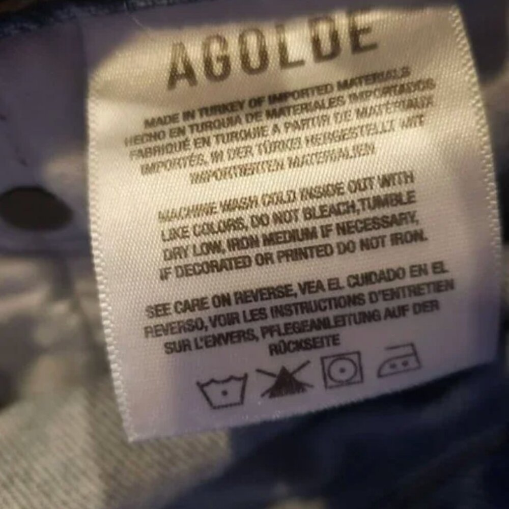Agolde Parker Vintage Cut Off Short Riptide Light Blue Revolve Womens 27 - Picture 3 of 7